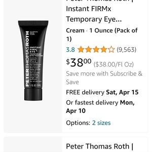 Peter Thomas Roth eye tightening cream instant